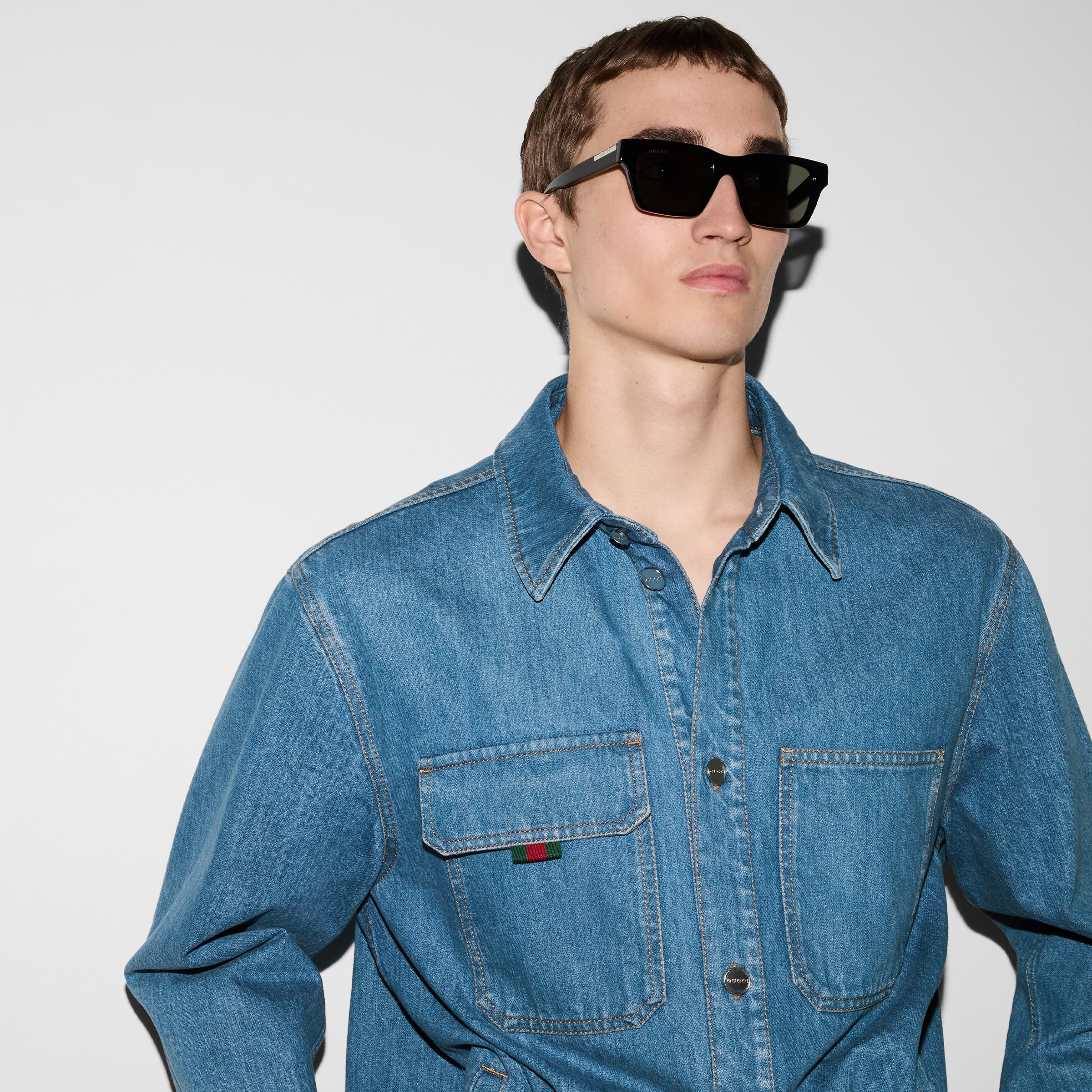 Relaxed fit denim shirt - 5