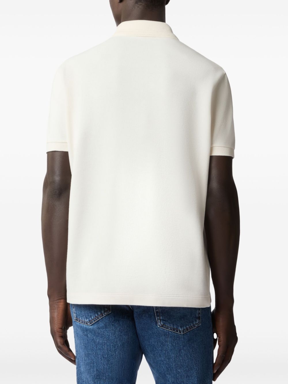 embroidered-logo polo shirt - 3