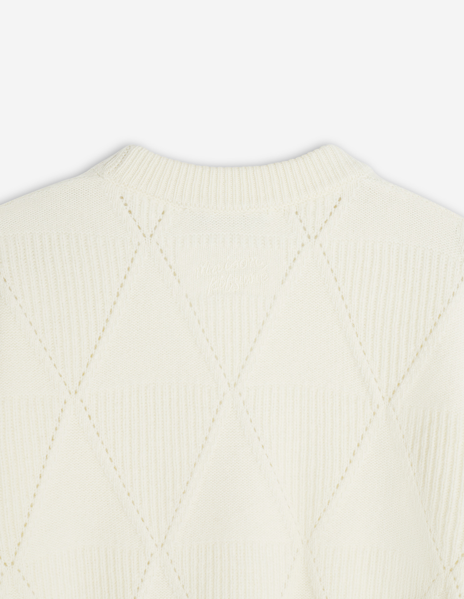 TEXTURED WOOL ARGYLE CARDIGAN - 7