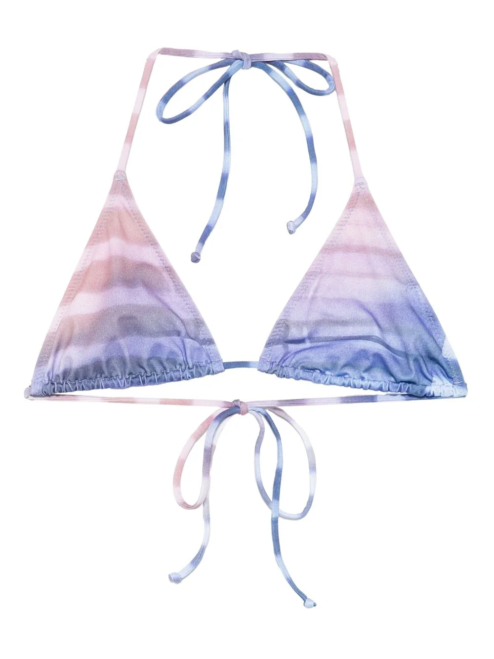 tie-dye triangle bikini top - 1
