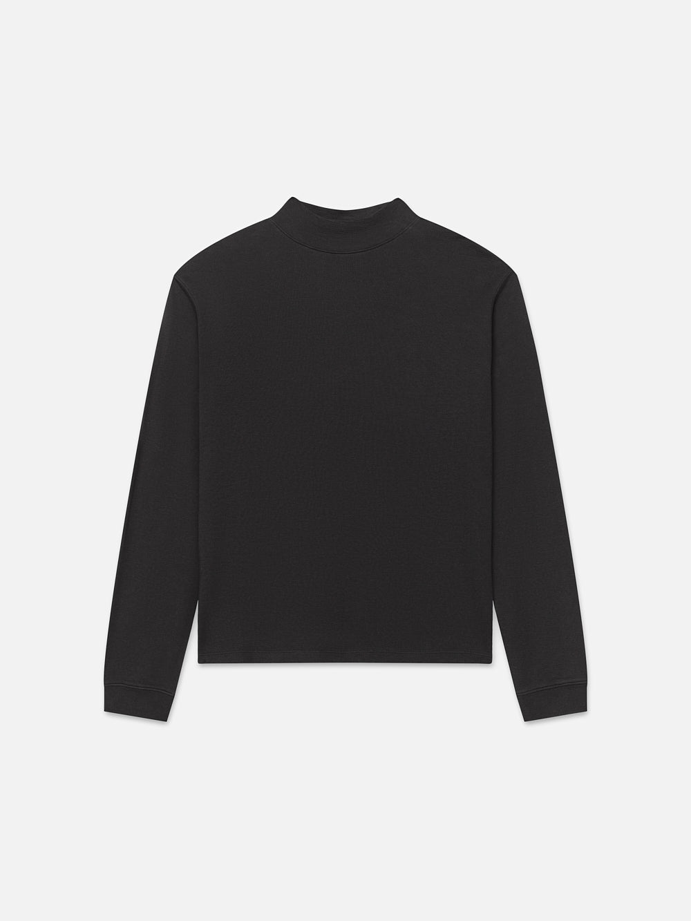 Duo Fold Mock Neck in Black - 1