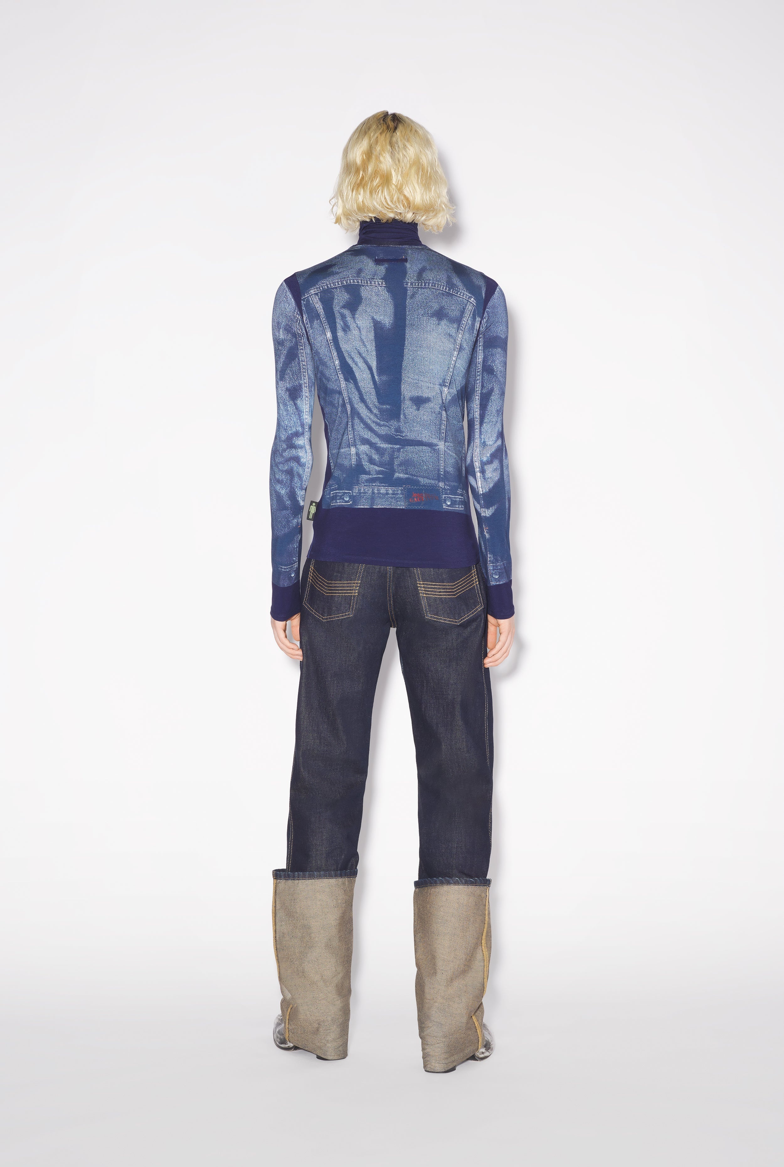 THE BLUE DENIM TROMPE L’OEIL TOP - 2