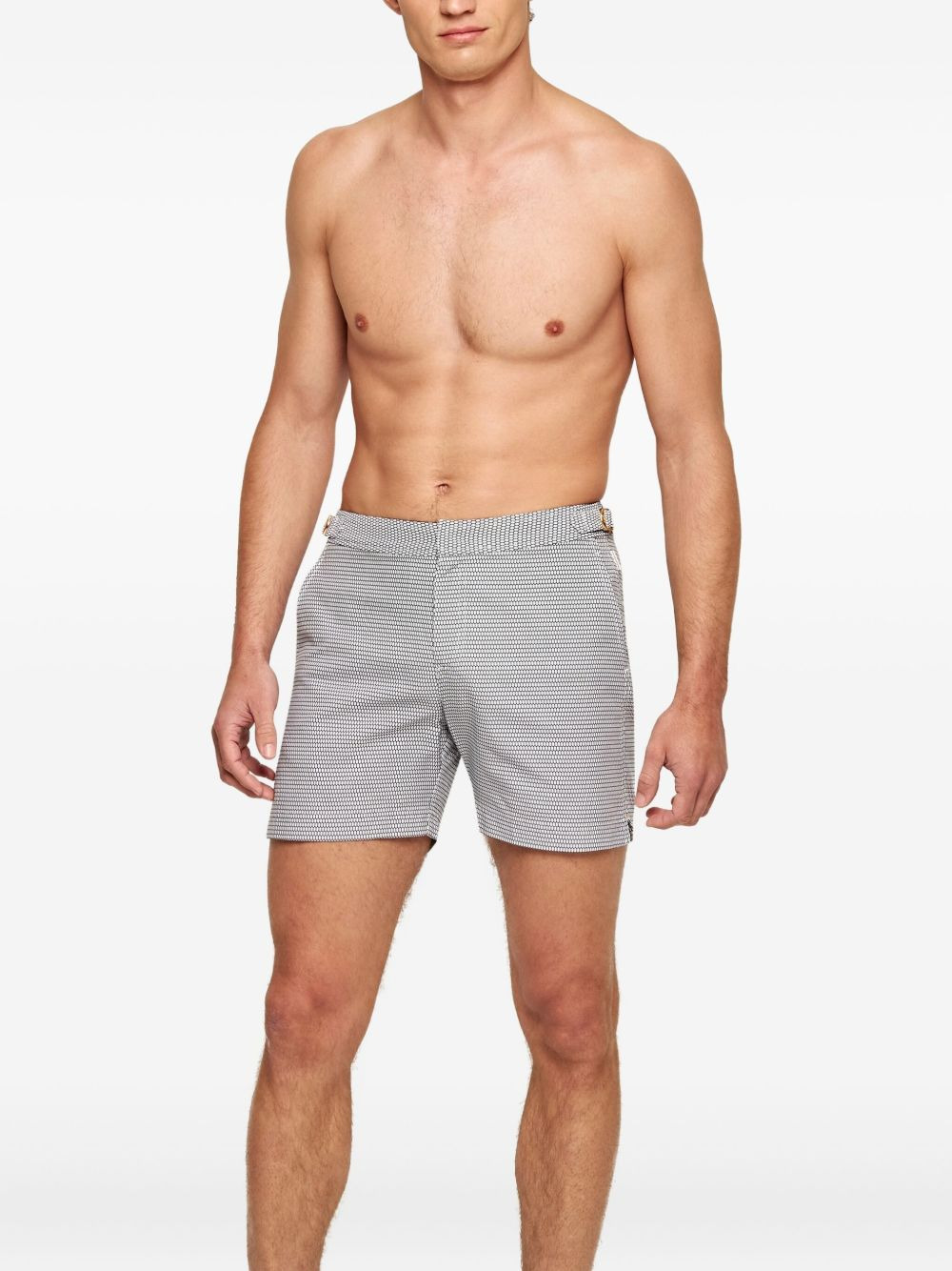 jacquard pattern swim shorts - 2