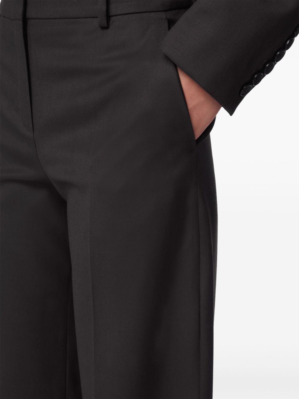 Wide-Leg Wool Trousers - 5