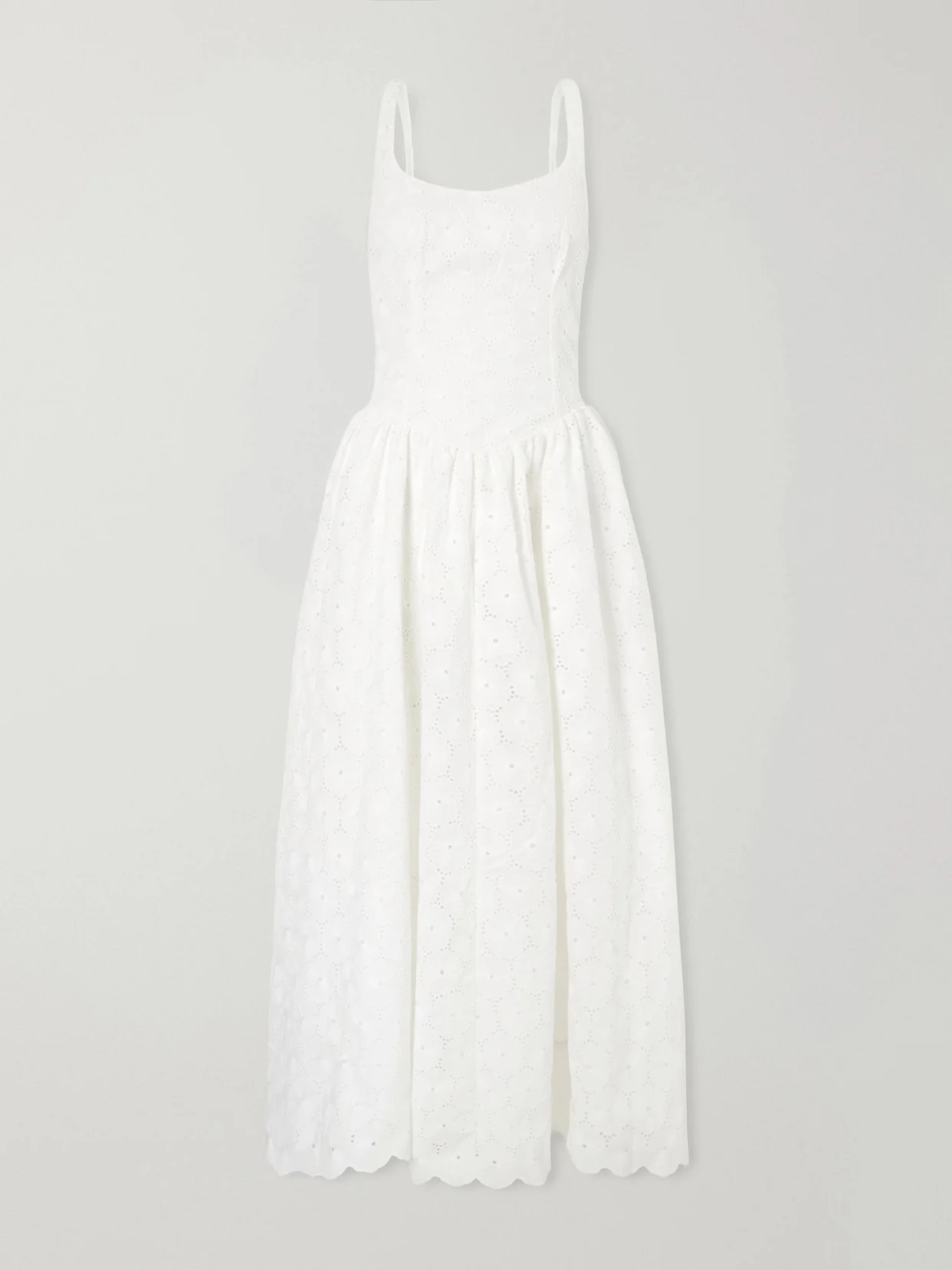 Milana Broderie Anglaise Midi Dress - 1
