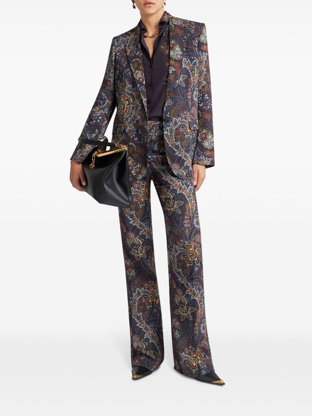 paisley-print single-breasted blazer - 2