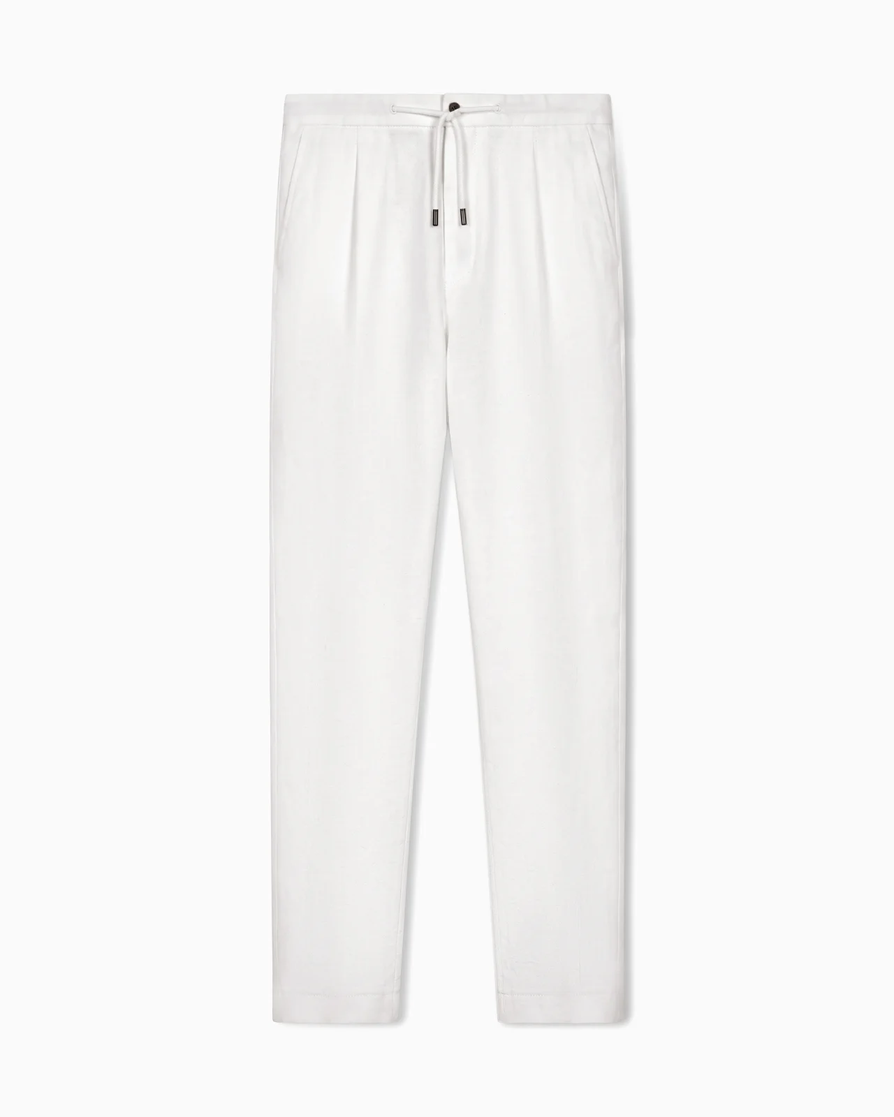 SINGLE-PLEAT, LINEN-CANVAS TROUSERS - 1