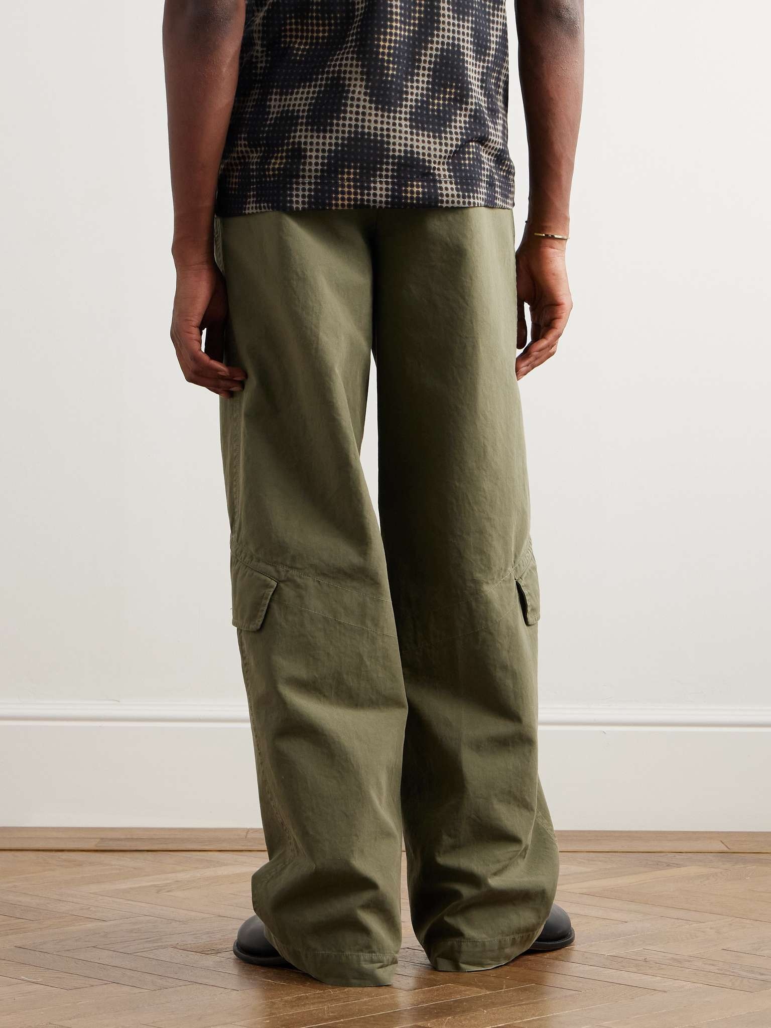 Wide-Leg Cotton-Canvas Trousers - 4