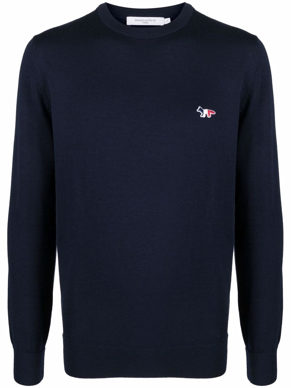 fox-patch crew-neck jumper - 1