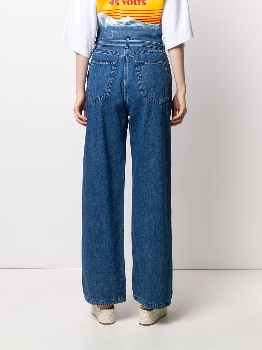 denim wide leg jeans - 4