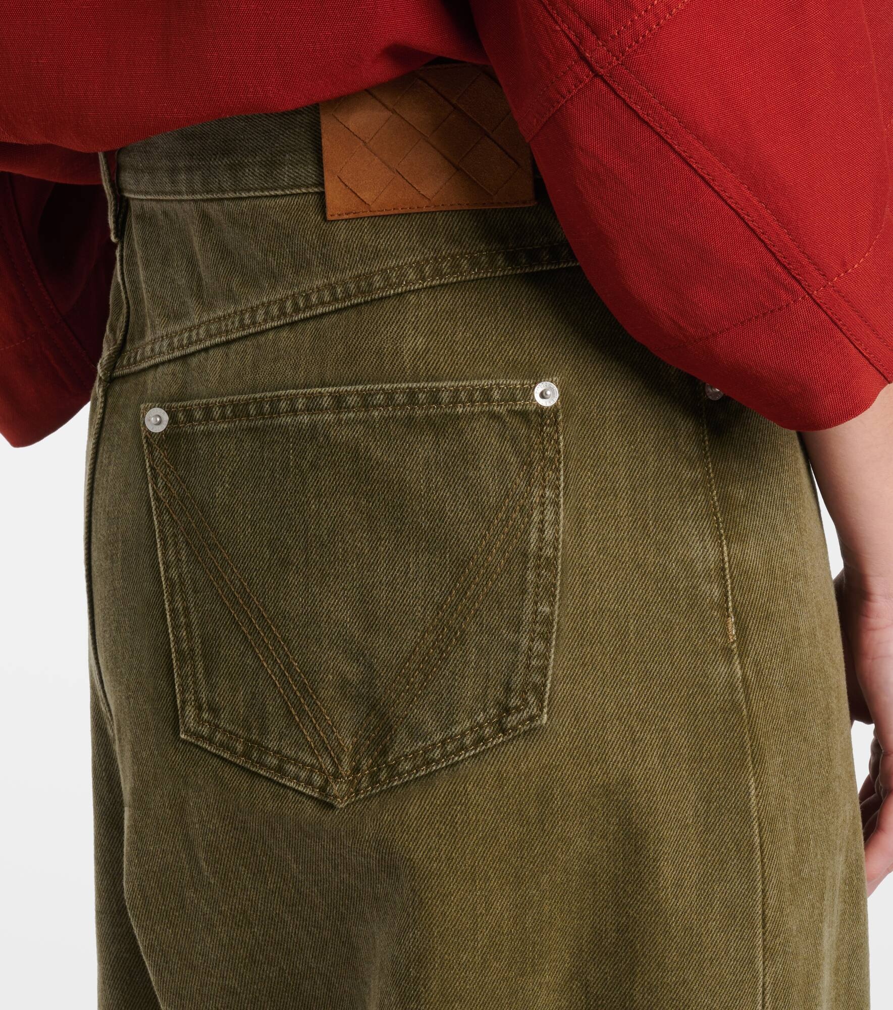 High-rise intrecciato wide-leg jeans - 6