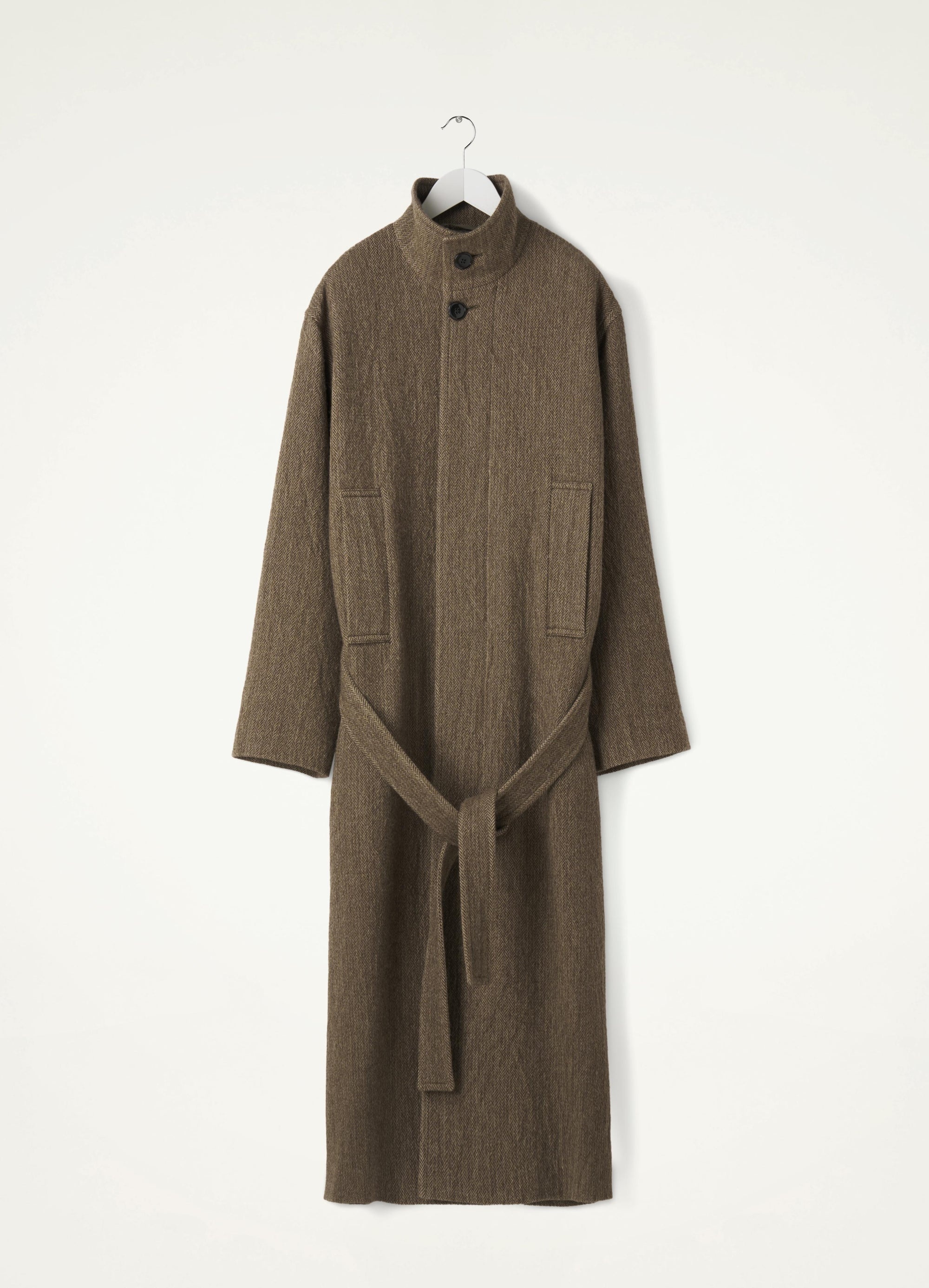 BATHROBE COAT
HERRINGBONE WOOL ALPACA - 1