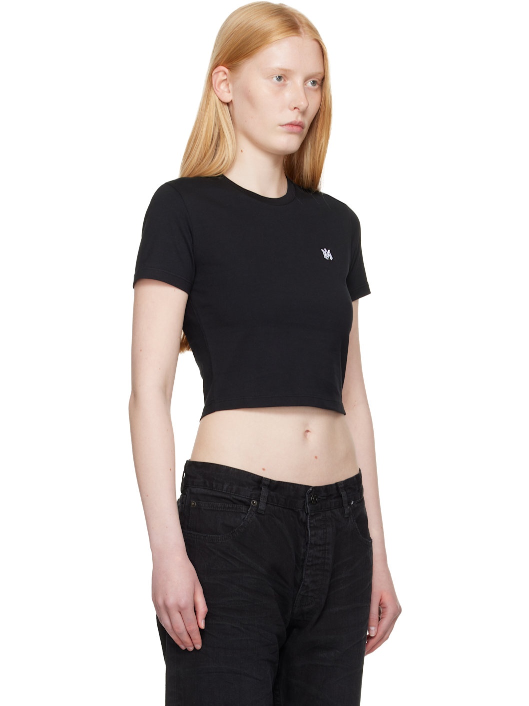 Black MA Embroidered Baby T-shirt - 2