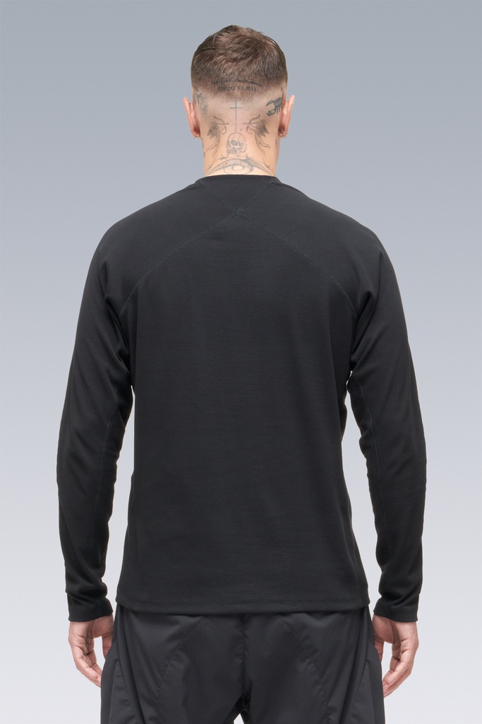 ACRONYM S27-PR Cotton Rib Longsleeve Shirt Black, Size: Medium