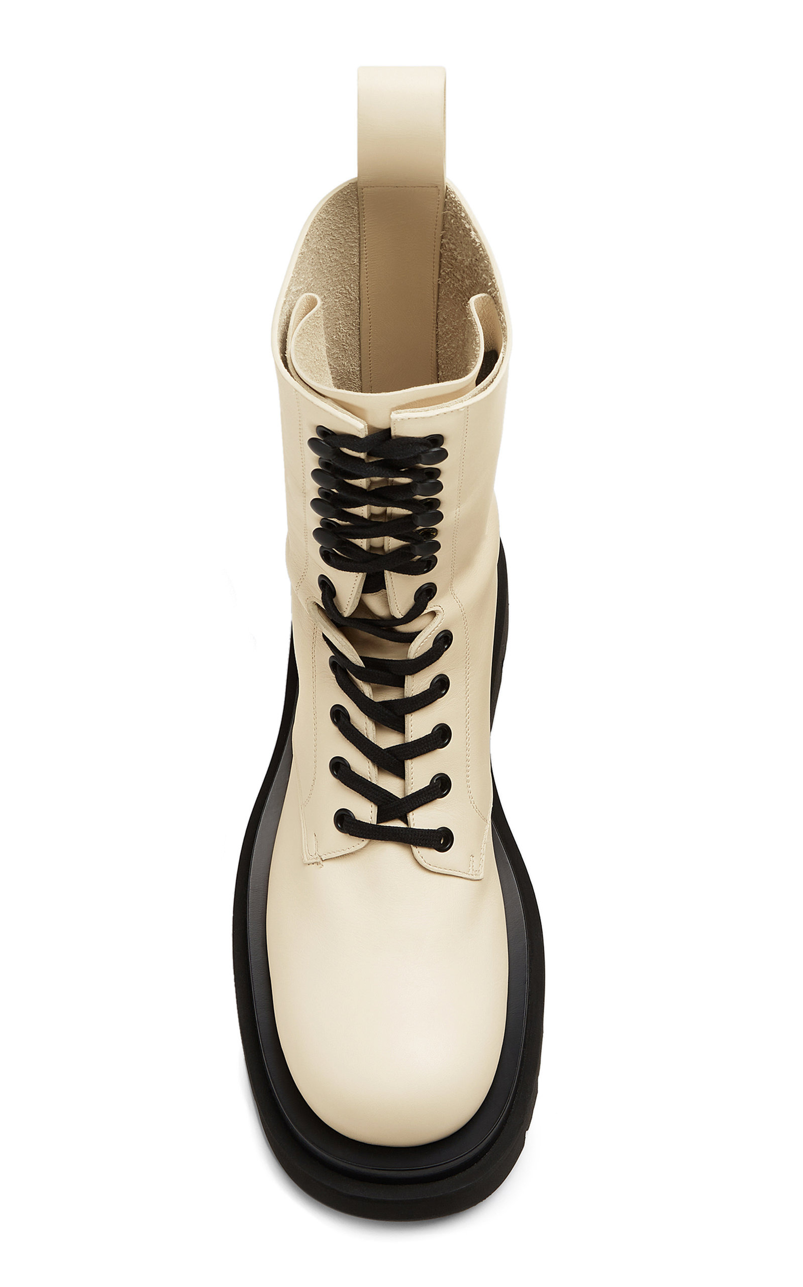 Lug Lace-Up Boot Military Calf black/white - 6