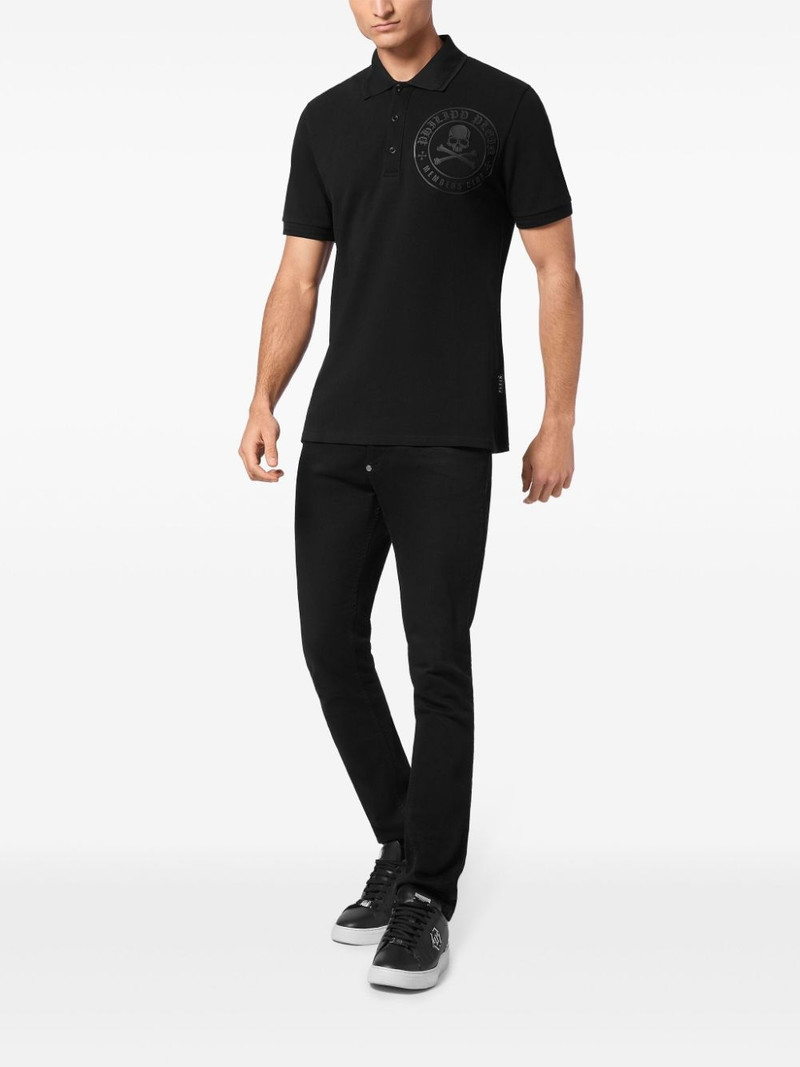 PHILIPP PLEIN logo-embellished cotton polo shirt outlook