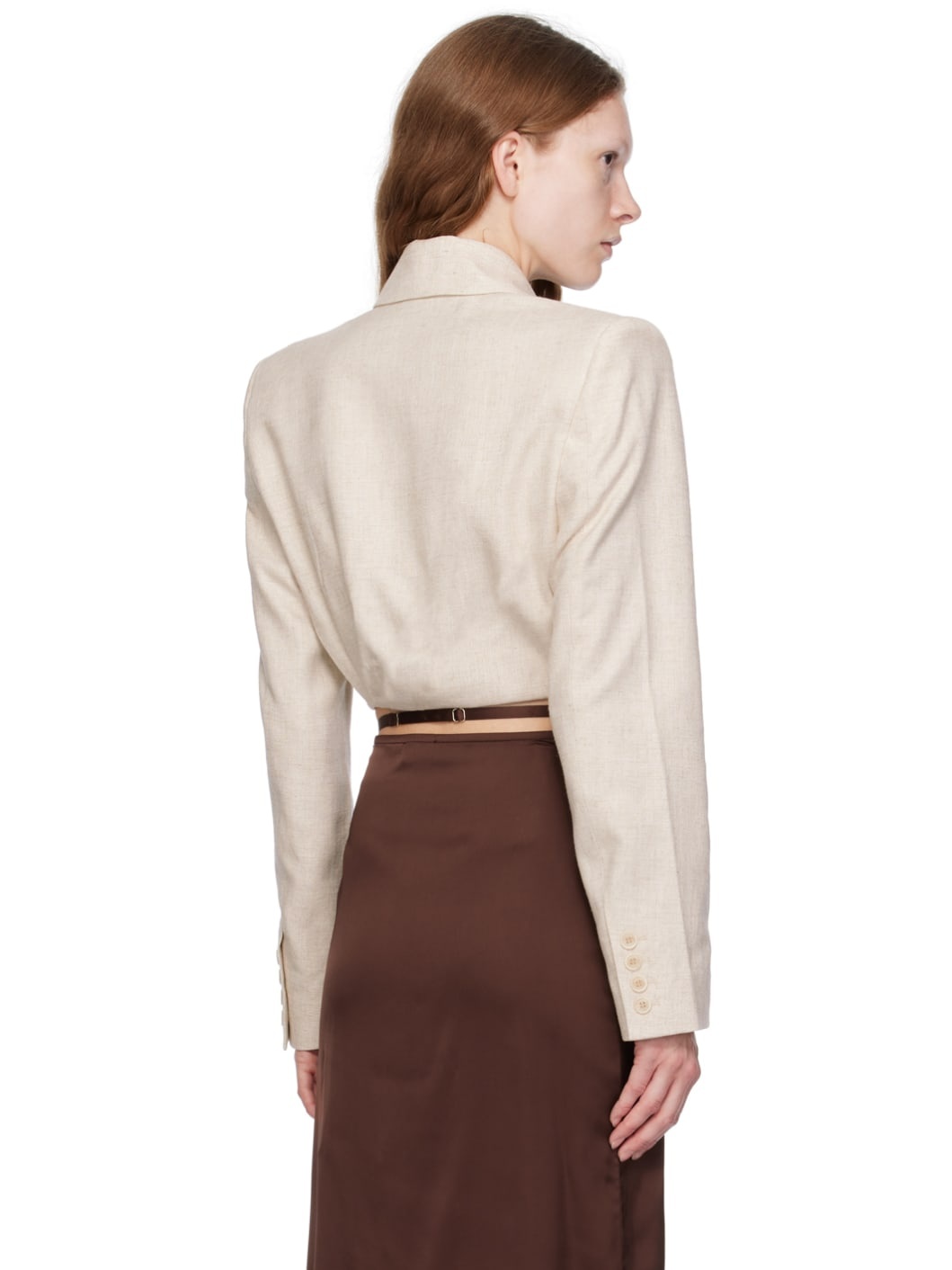 Beige Le Chouchou 'La Veste Bahia Courte' Blazer - 3