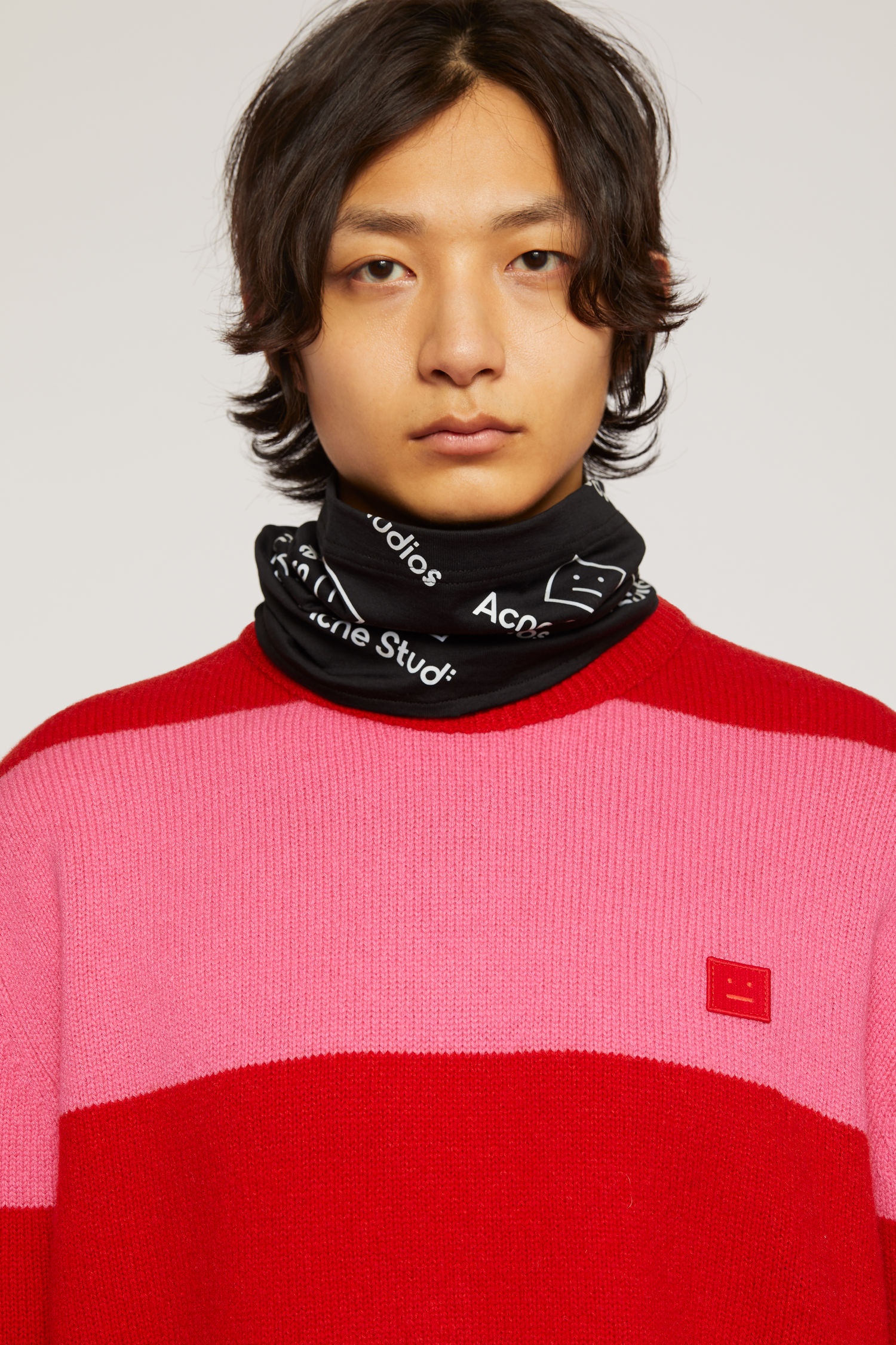 Face motif snood black - 2