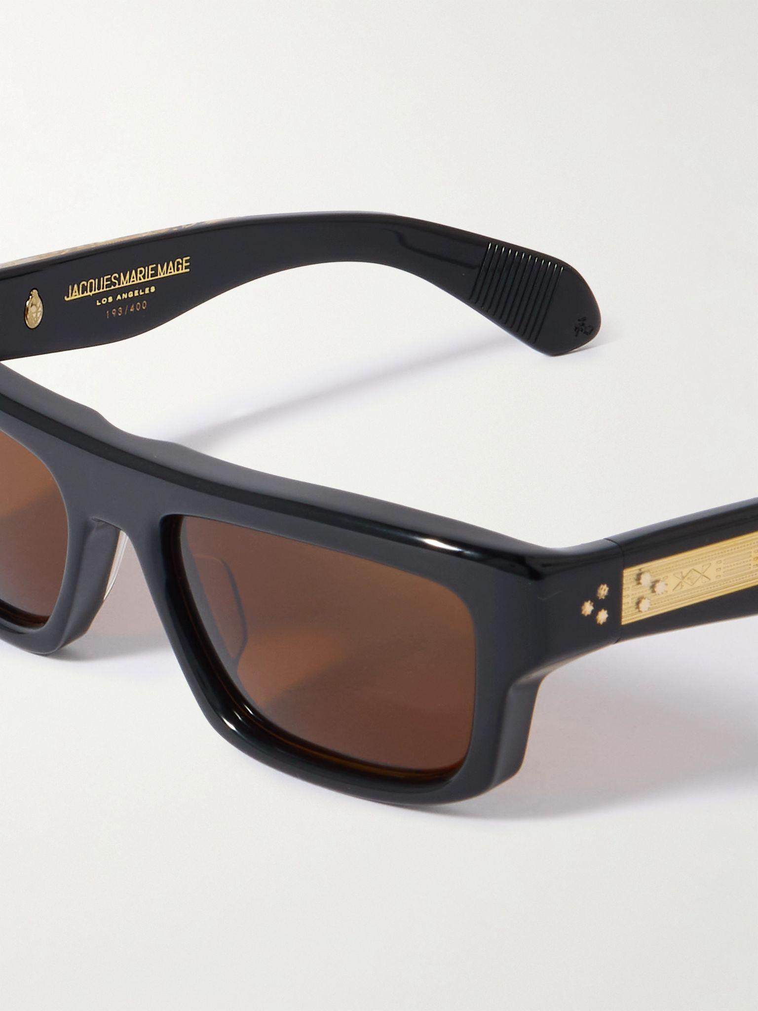 Cleavon Square-Frame Acetate Sunglasses Black - 3
