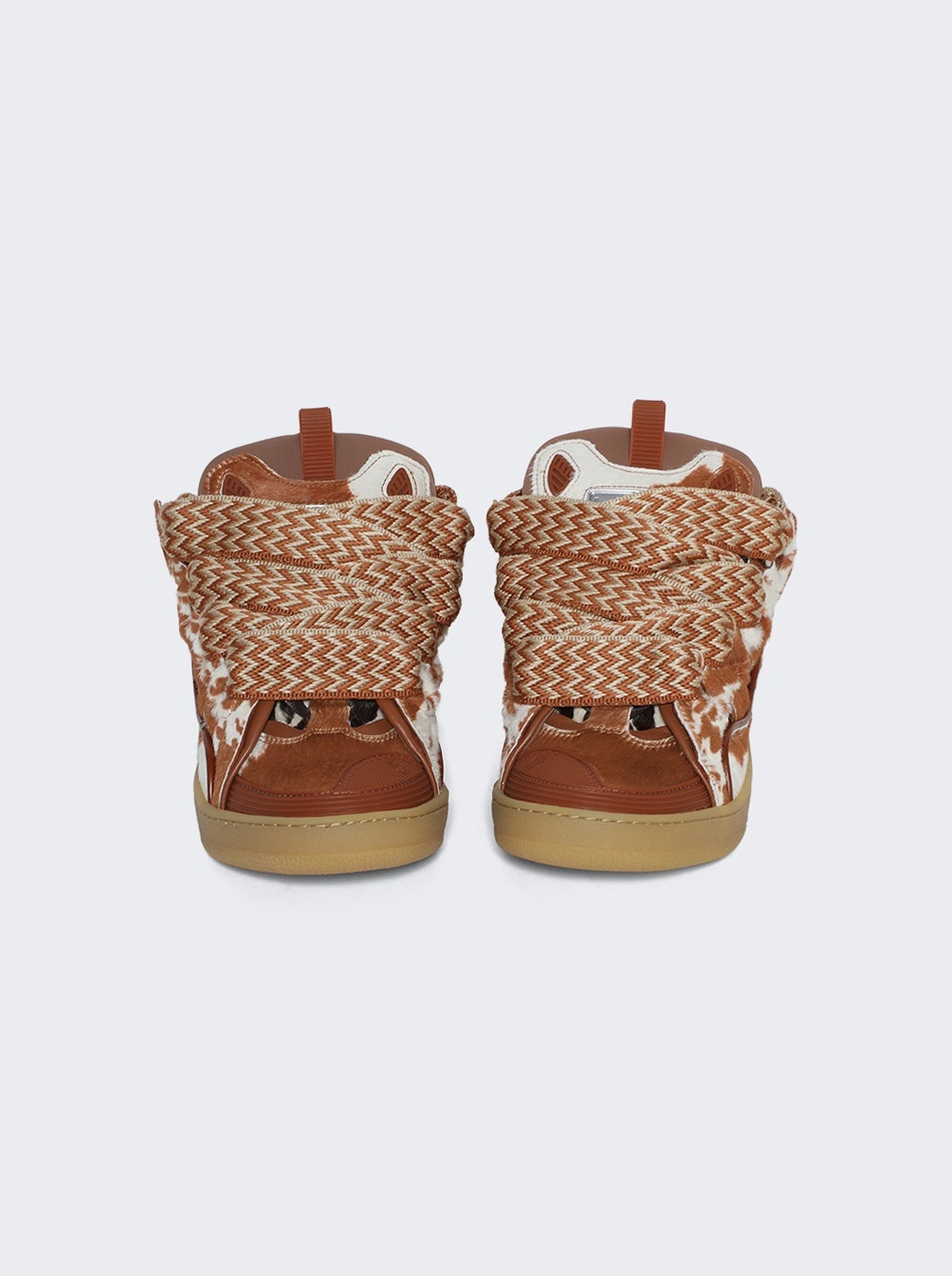 Curb Leather Sneakers Dark Beige - 5