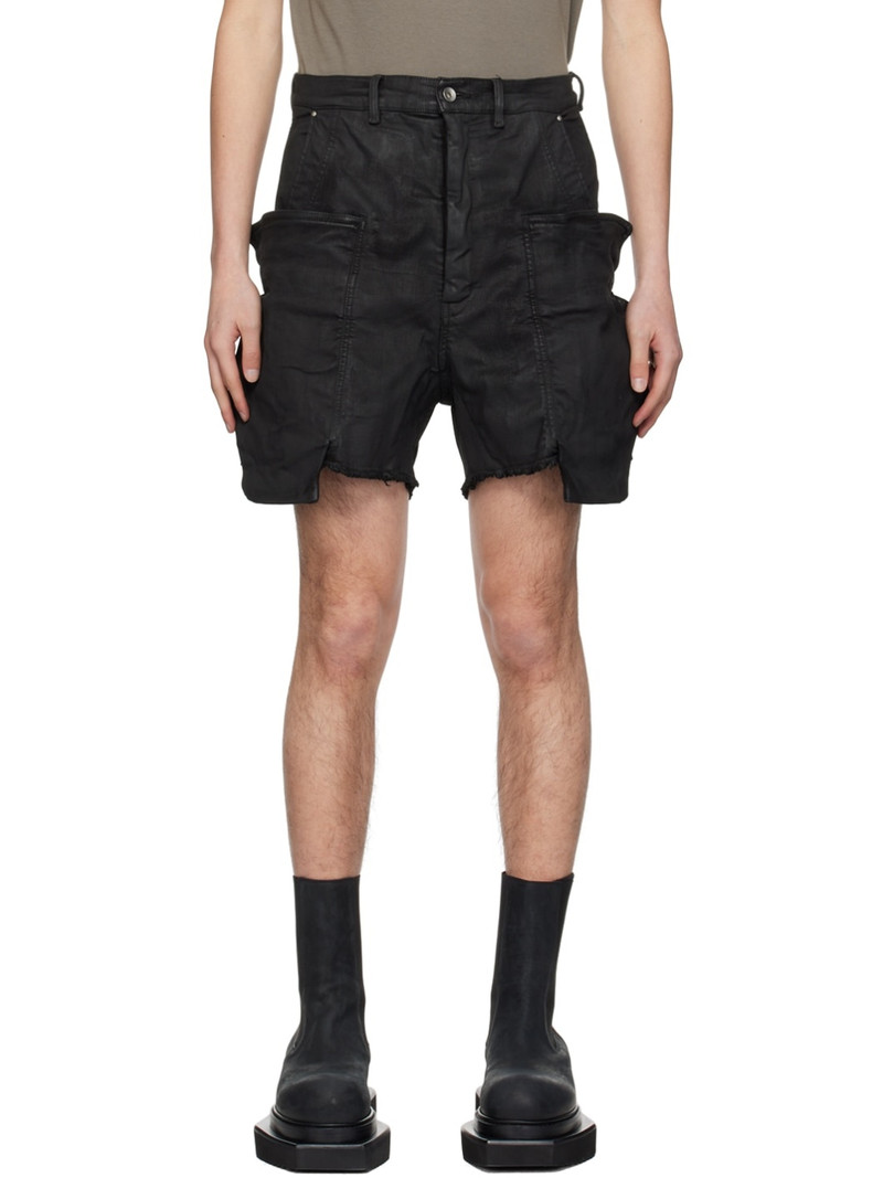 Black Stefan Cargo Denim Shorts 1