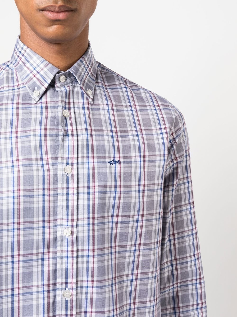 plaid check pattern shirt - 5