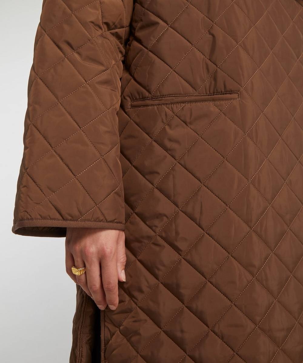signature quilted oversize coat - 7