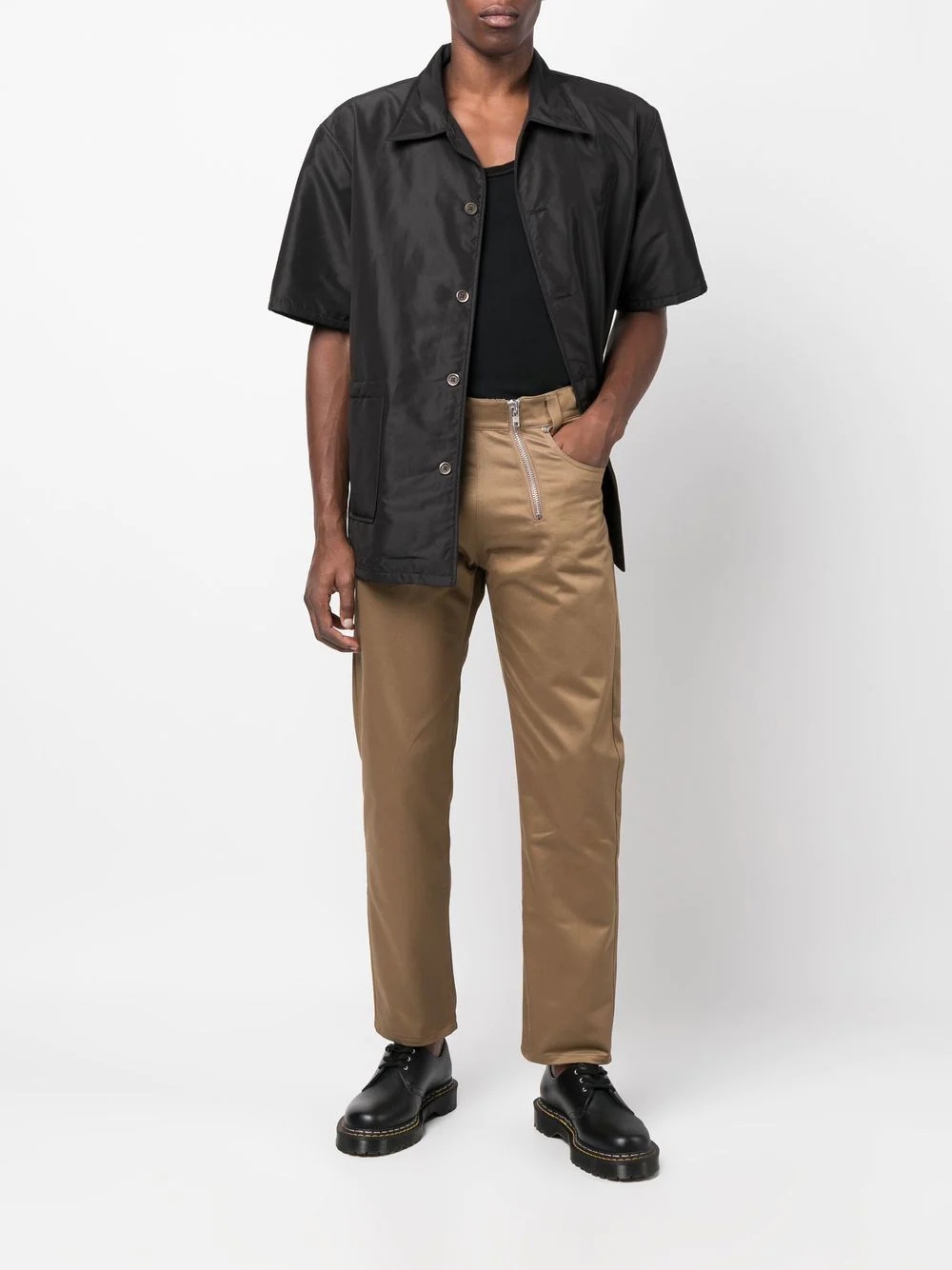 double-zip straight-leg jeans - 2