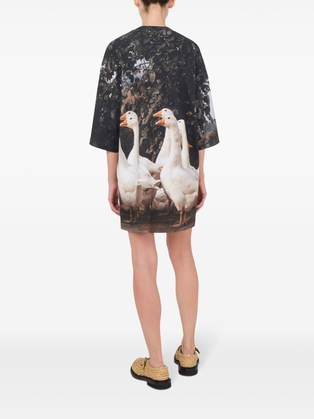 goose-motif mini dress - 3