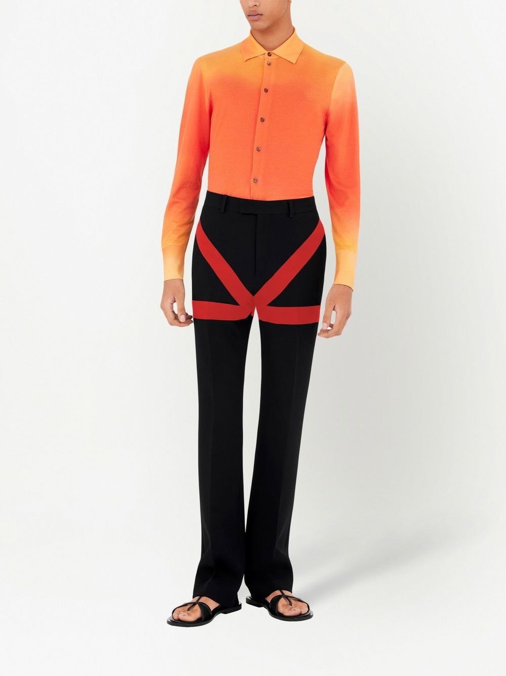 graphic-print tailored trousers - 2