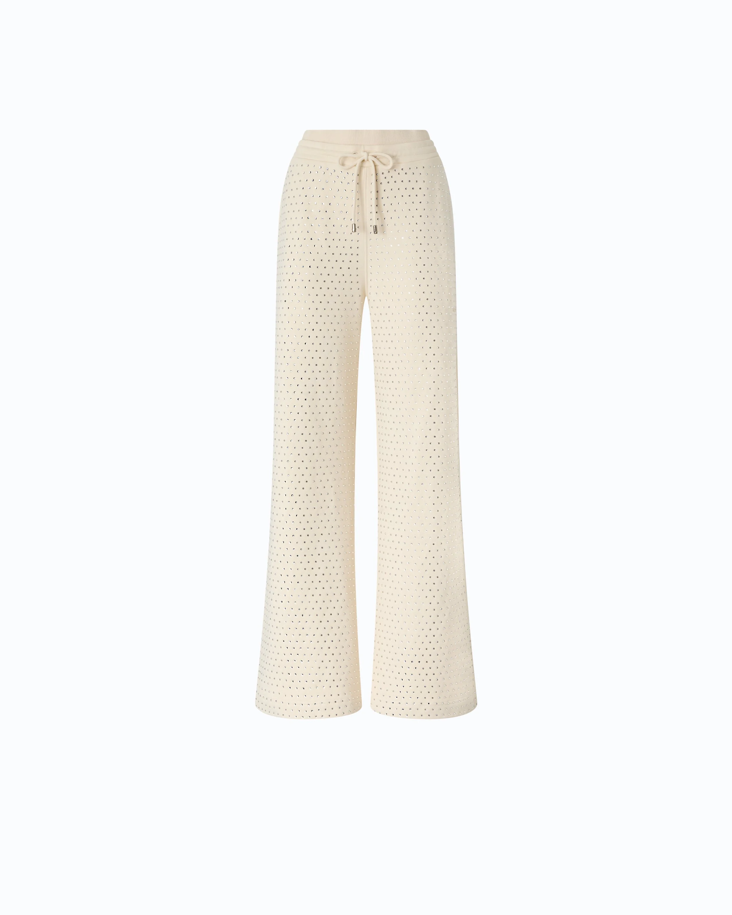 FULLY RHINESTONED FLEECE TROUSERS - 1