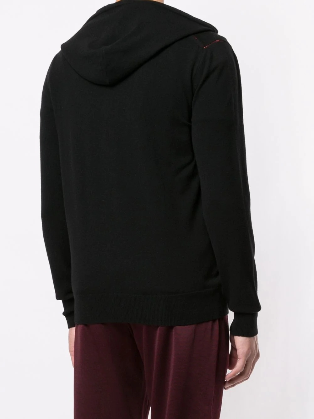 zipped cashmere hoodie - 4