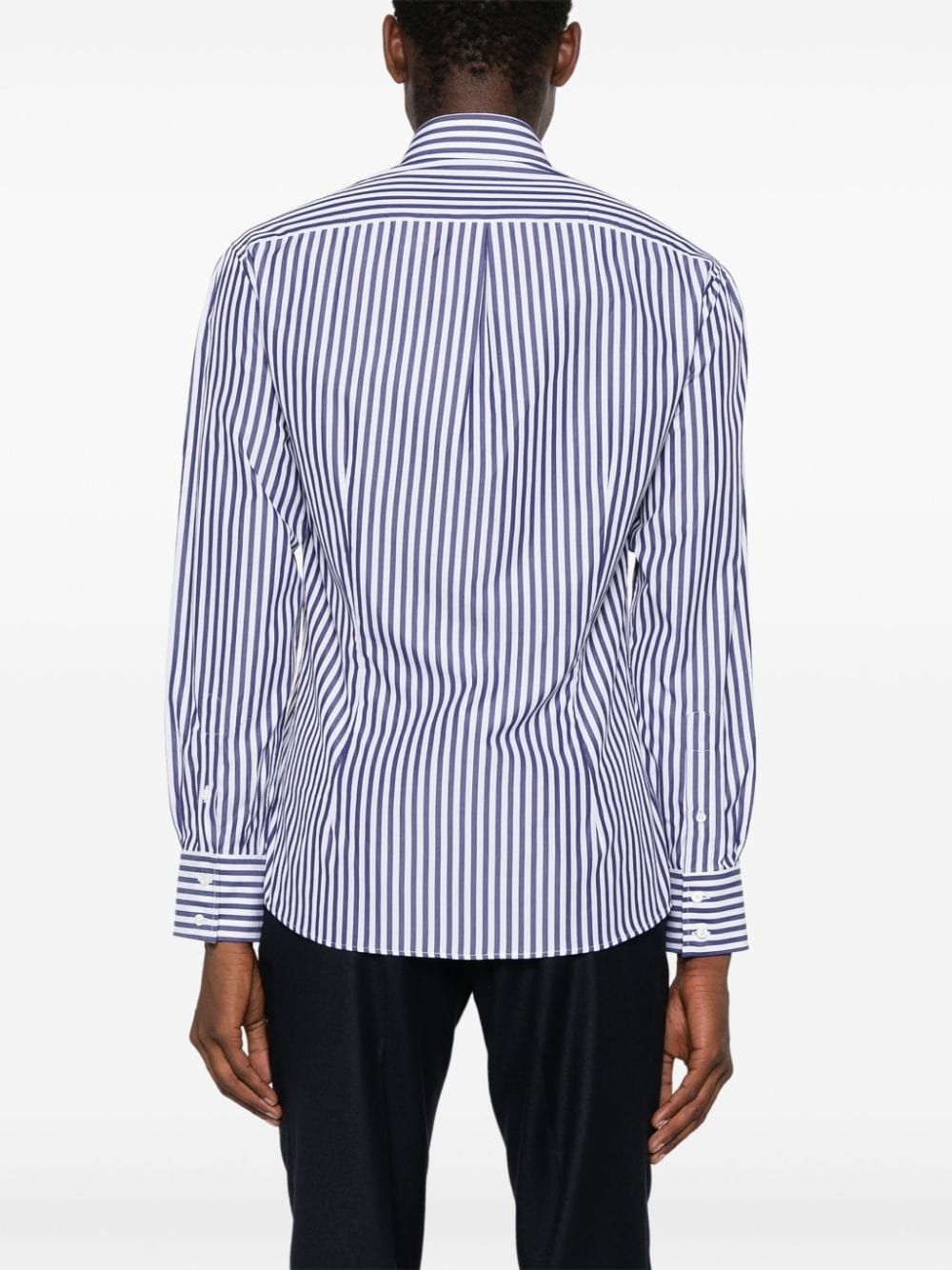 striped poplin shirt - 4