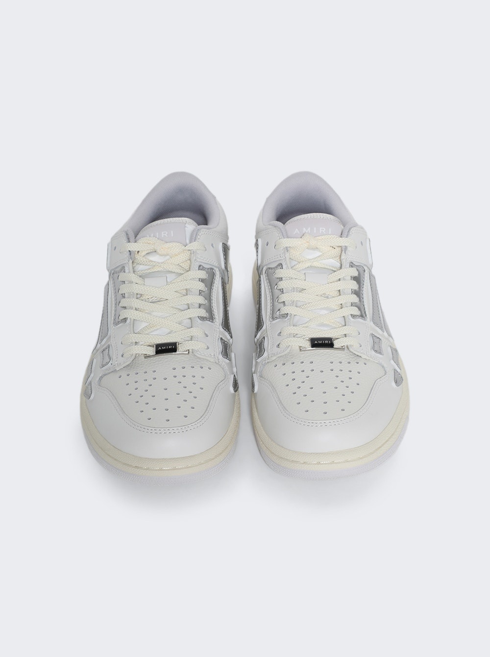 Metallic Skel Top Low Sneaker White Silver - 5