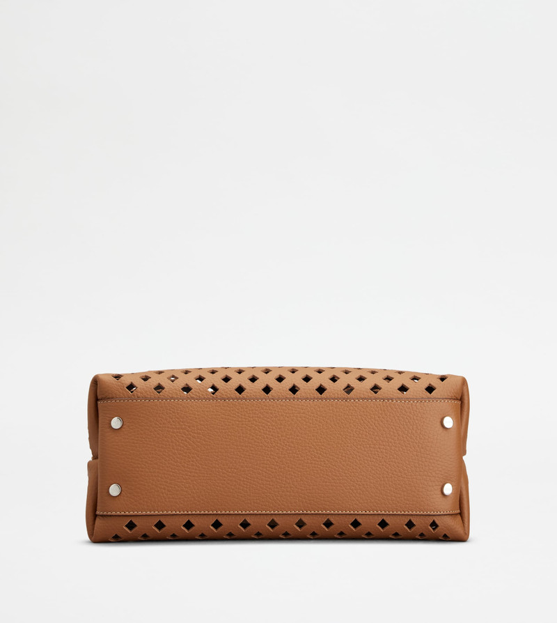 BAG IN LEATHER SMALL - BROWN, BURGUNDY 3