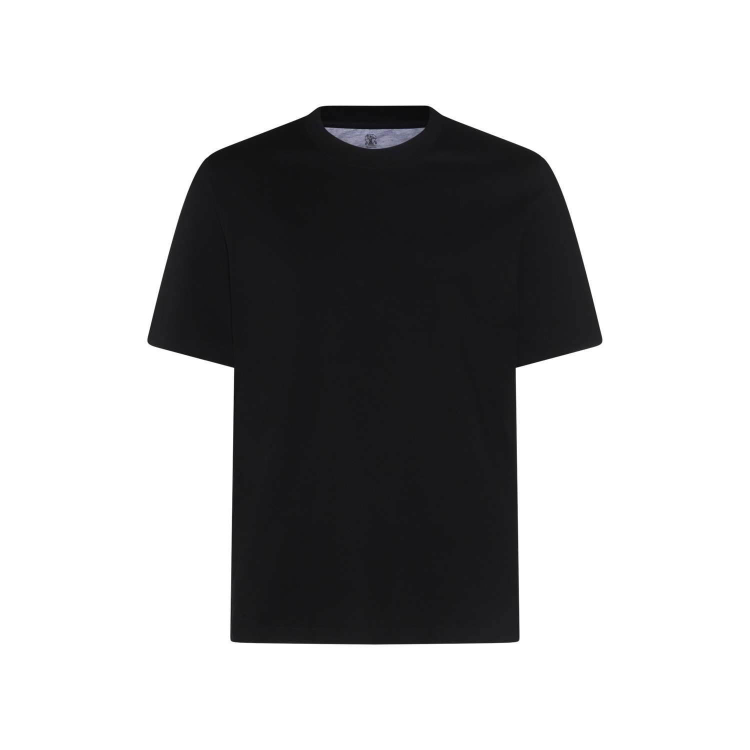 BLACK COTTON T-SHIRT - 1