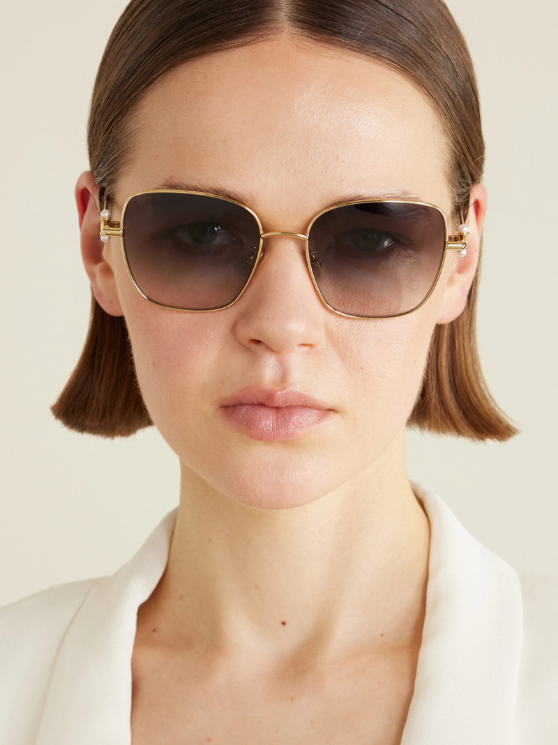 Dior Diortribales S1u Square-frame Gold-tone Sunglasses outlook