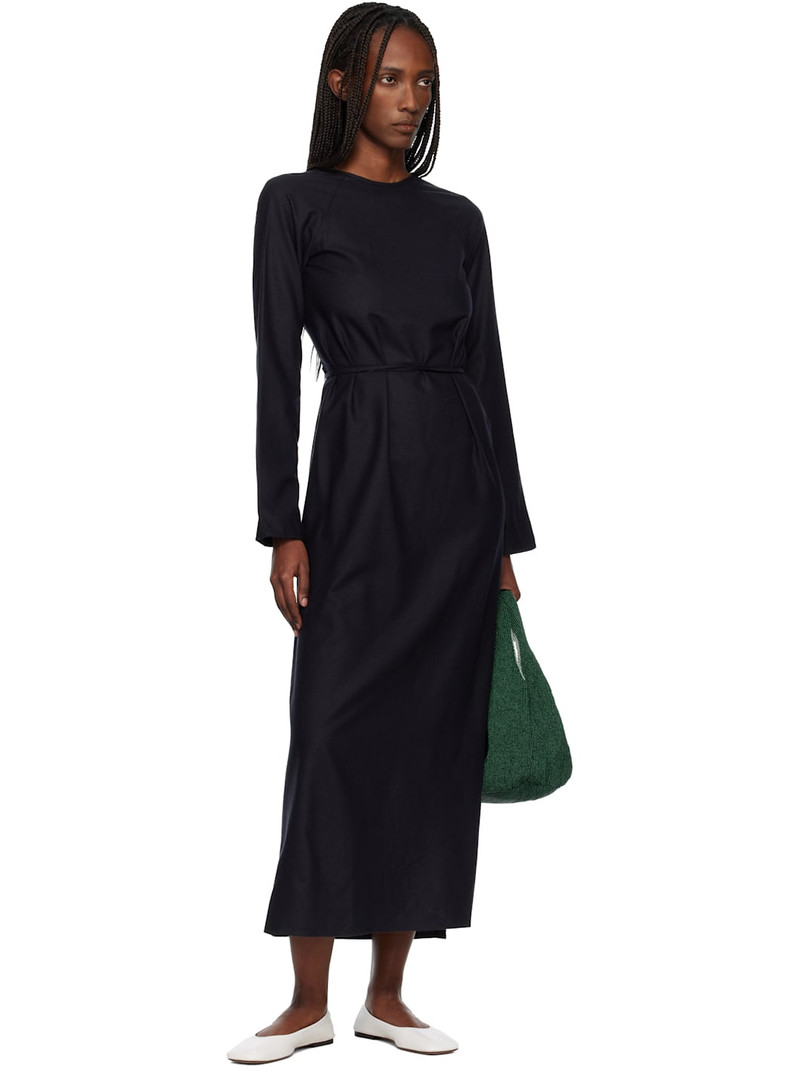 BASERANGE Black Long-Sleeve Apron Maxi Dress outlook
