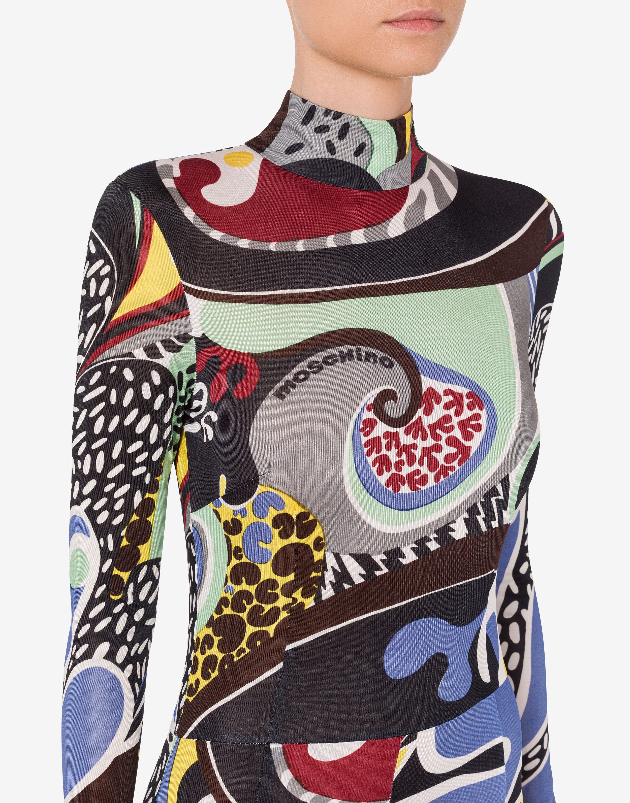 PSYCHEDELIC PRINT PLAITED JERSEY JUMPSUIT - 4