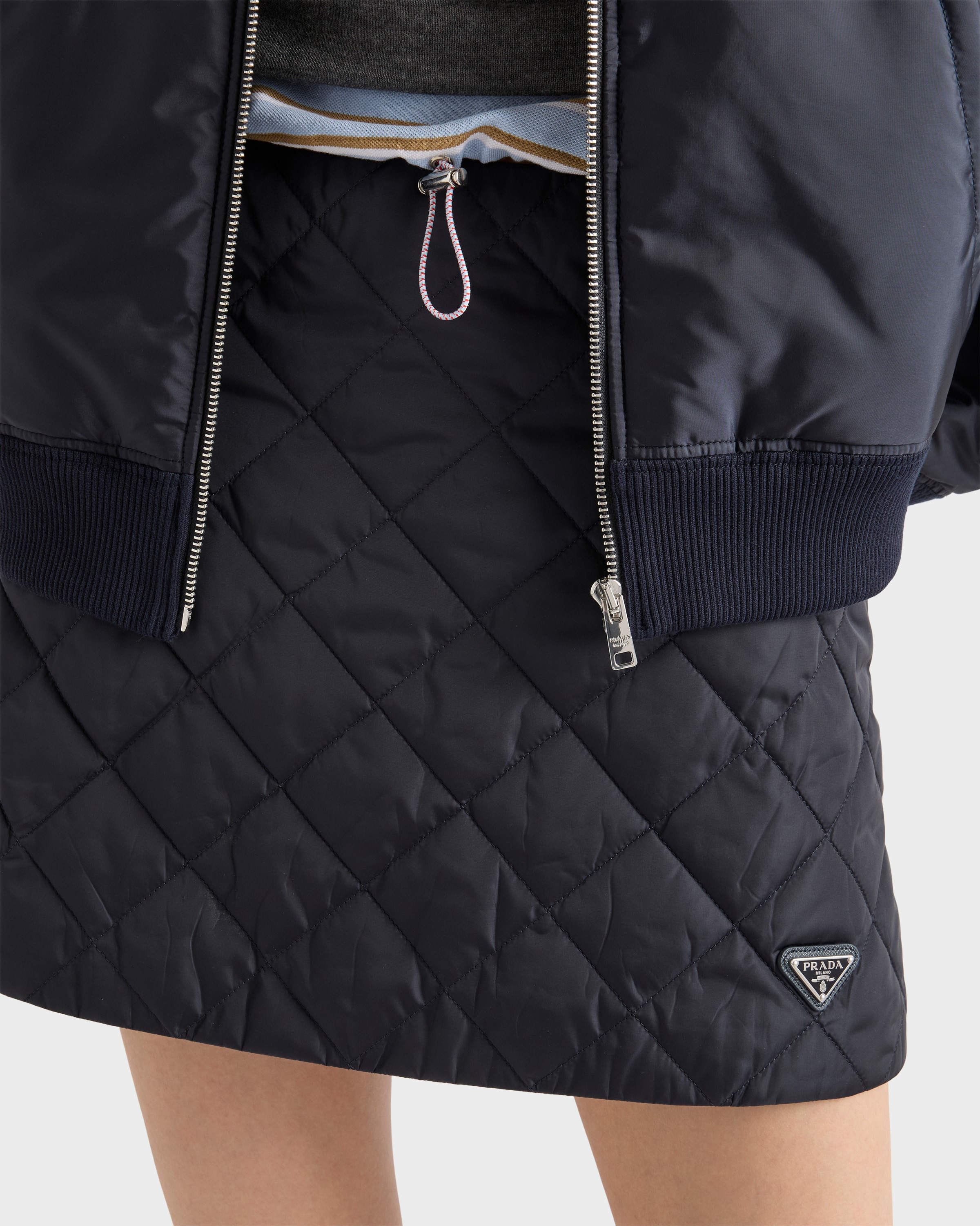 Lightweight, quilted Re-Nylon miniskirt - 4