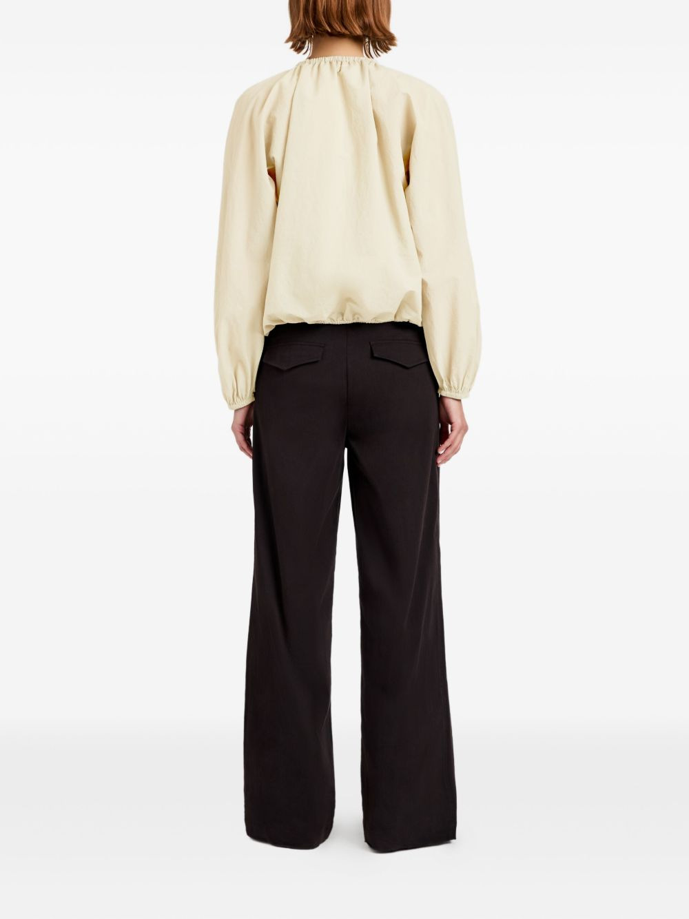 Wendy round-neck balloon-sleeve blouse - 4