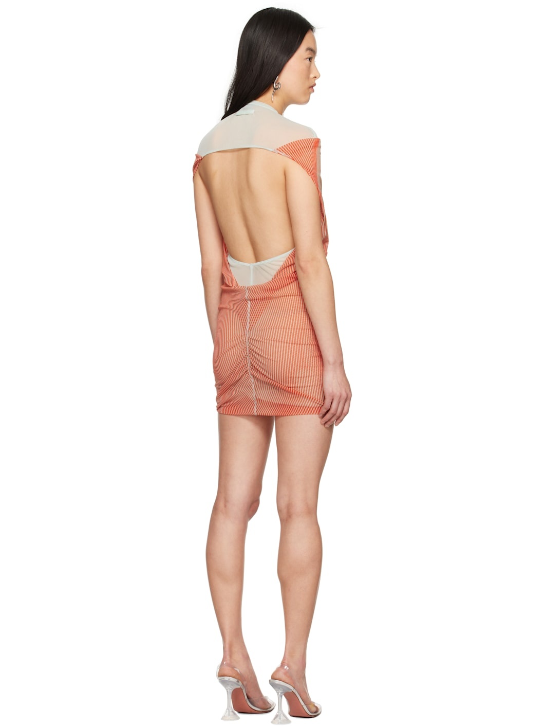 Blue & Orange 'The Short Draped Body Morphing' Minidress - 3