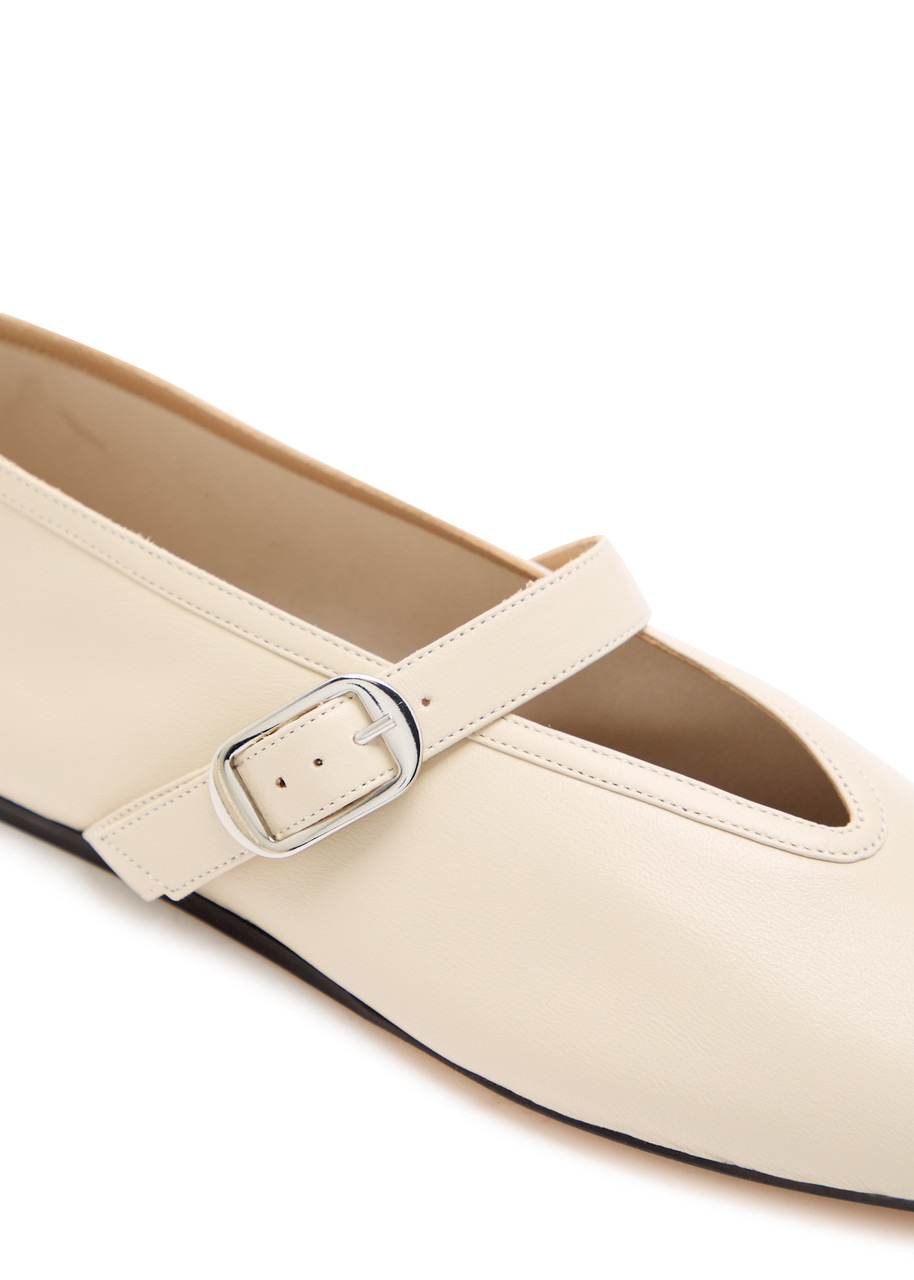 LE Monde Beryl Stella Leather Ballet Flats - 4