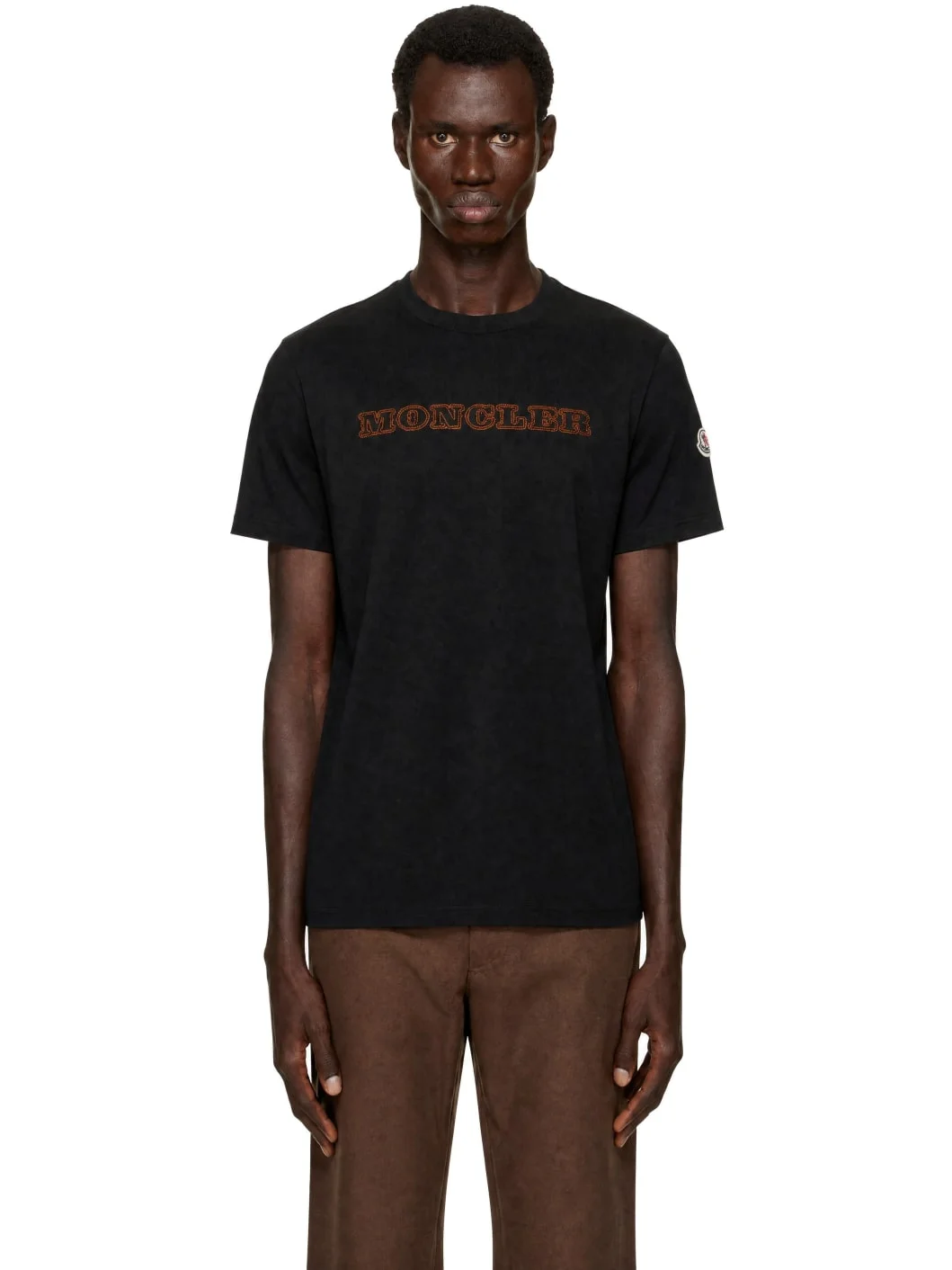 Black Logo Cotton Jersey T-shirt - 1