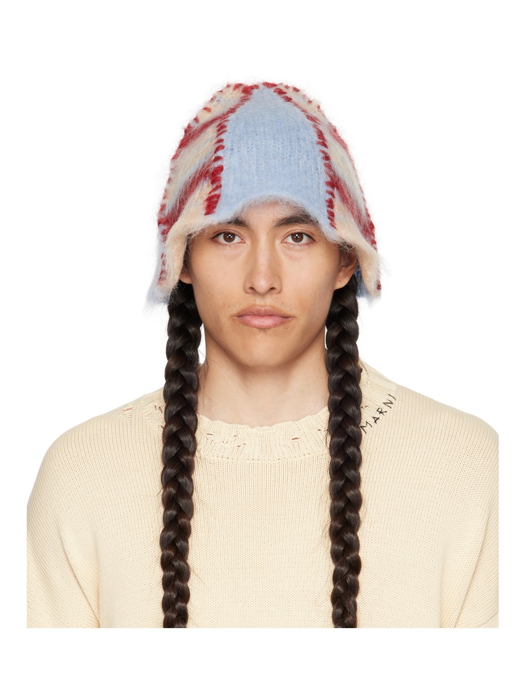 Tan Striped Hat - 1