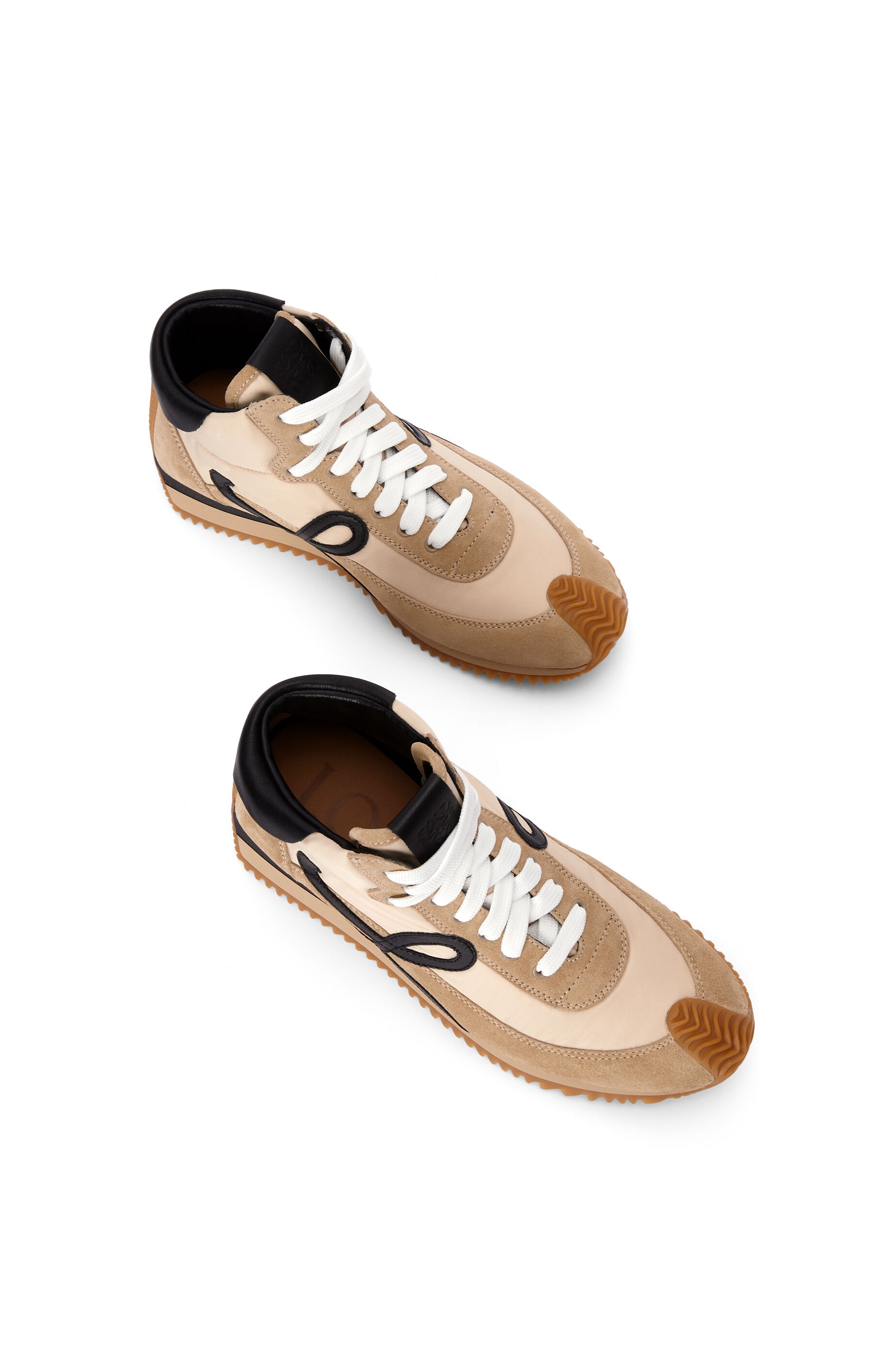 High top flow runner in nylon and suede - 3