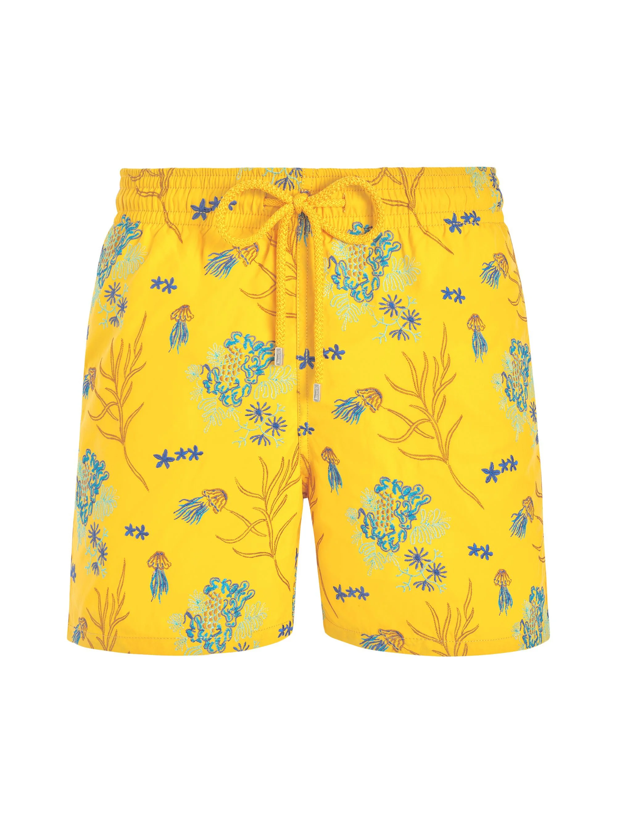 Men's Embroidered Medusa Flowers Swim Trunks - Mais - 1
