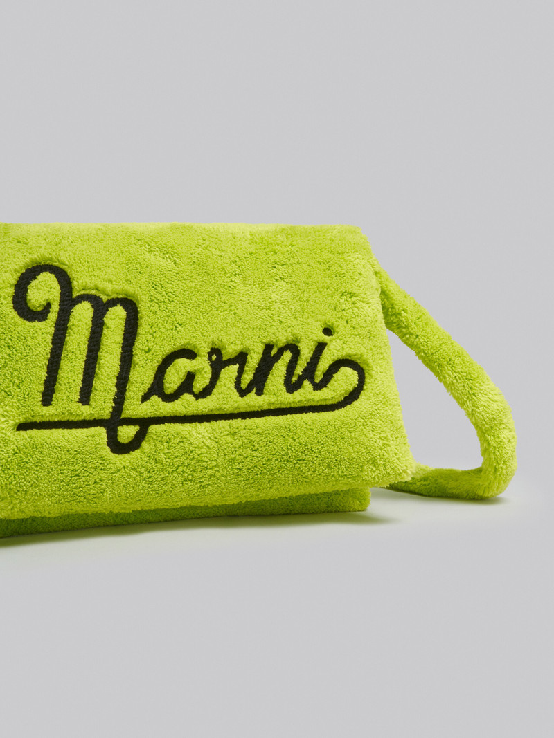 LARGE GREEN TERRY PRISMA BAG 5