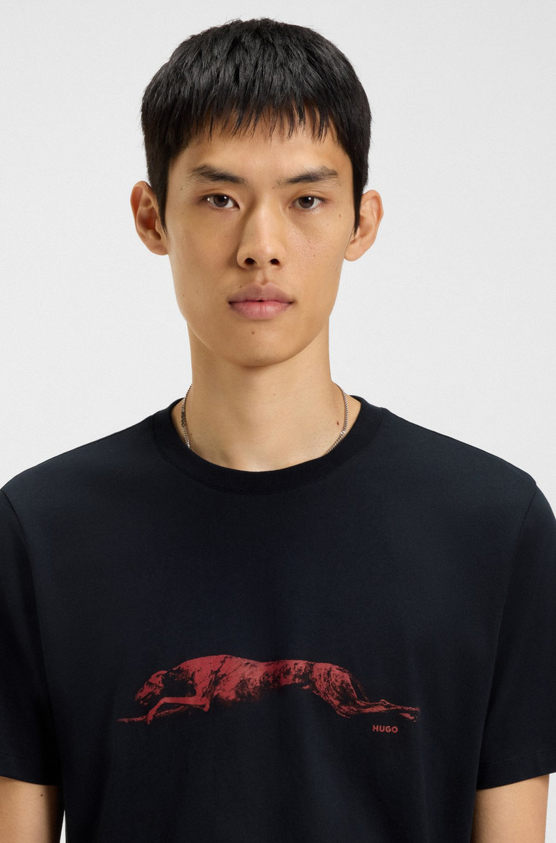 COTTON-JERSEY T-SHIRT WITH DOG ARTWORK 3