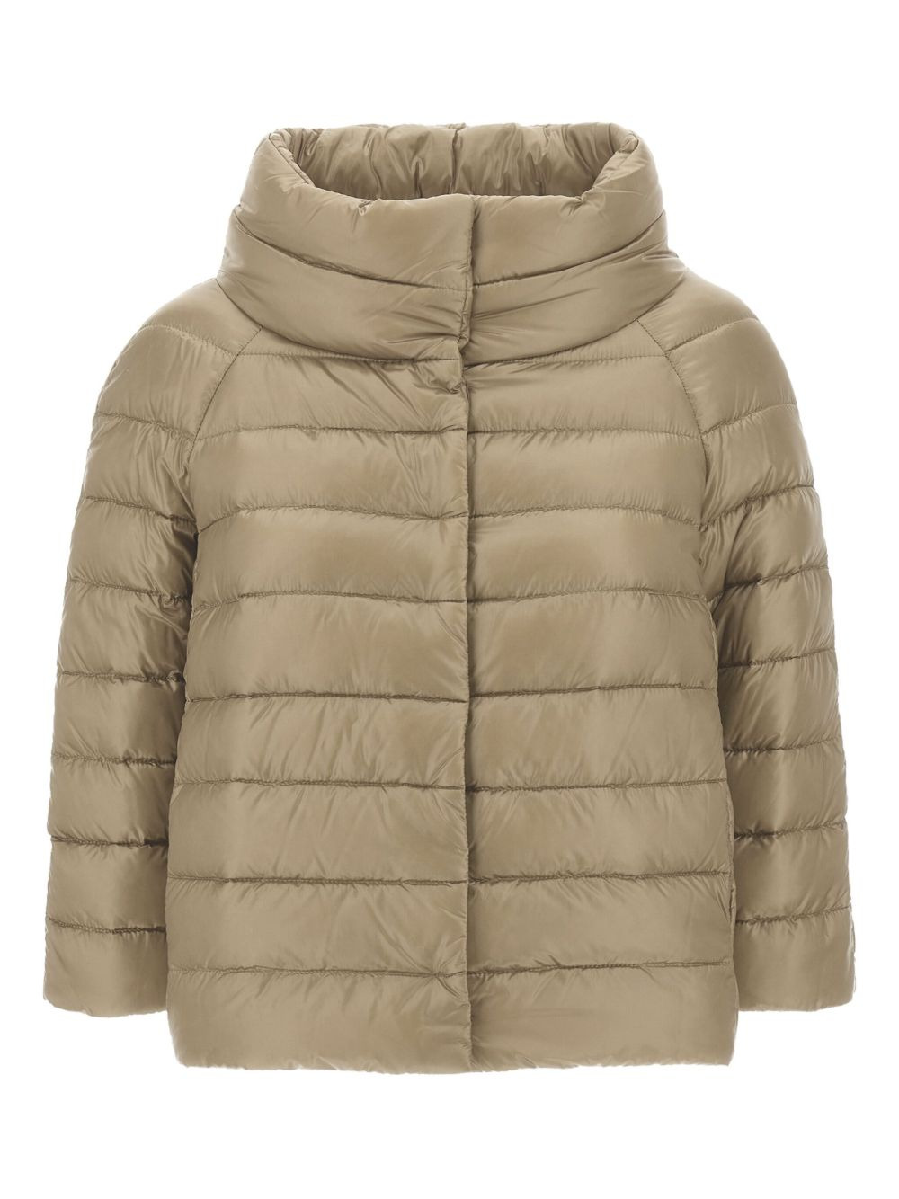 high-neck quilted jacket - 1